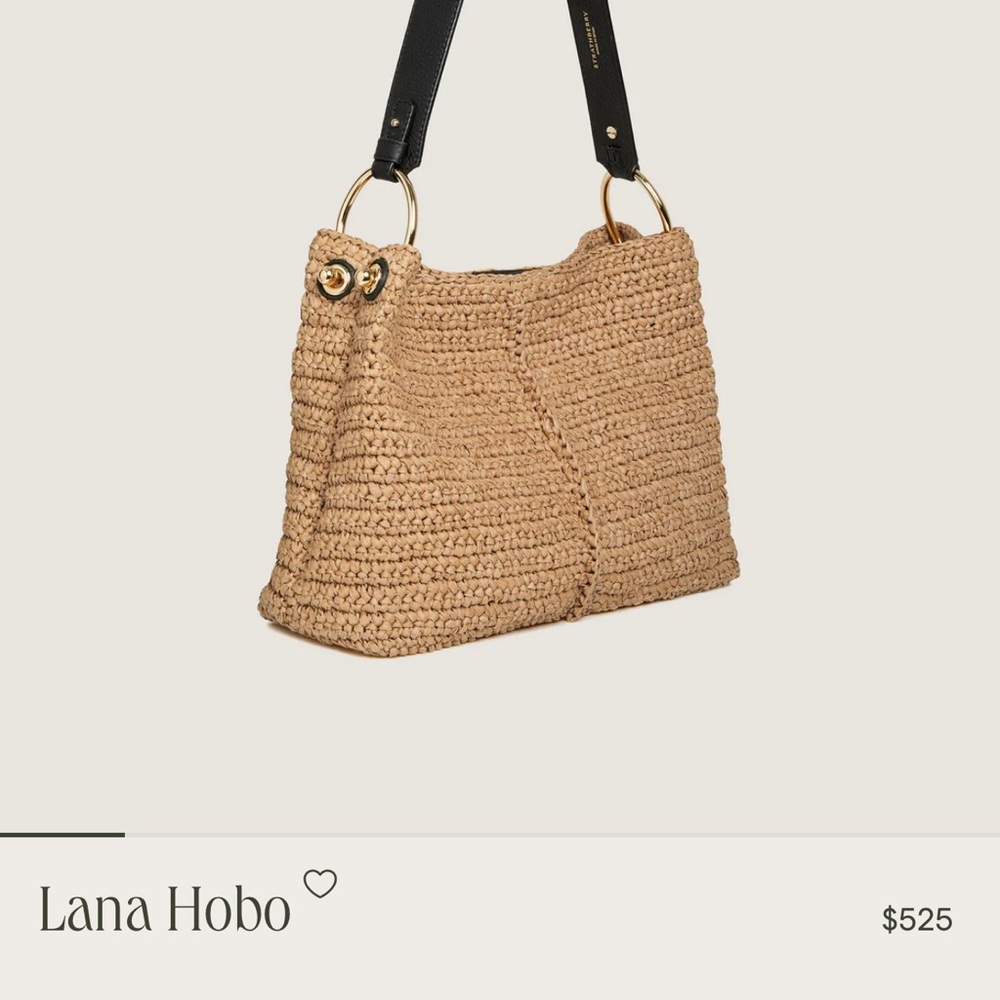 Strathberry Tan Hobo Bag with Gold Hardware